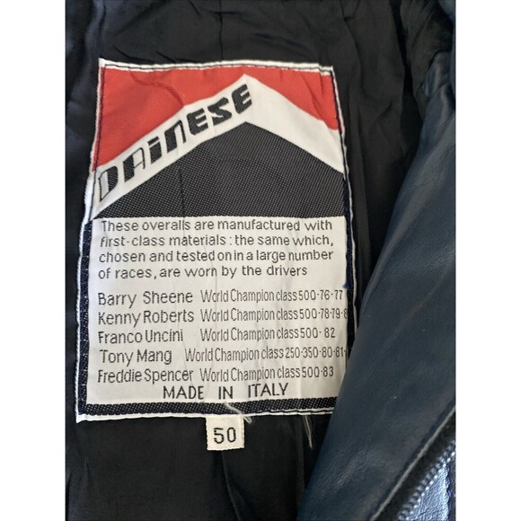 Leather Motorcycle Jacket - Dainese, mens 50 (medium) Dark Blue - Picture 2 of 15